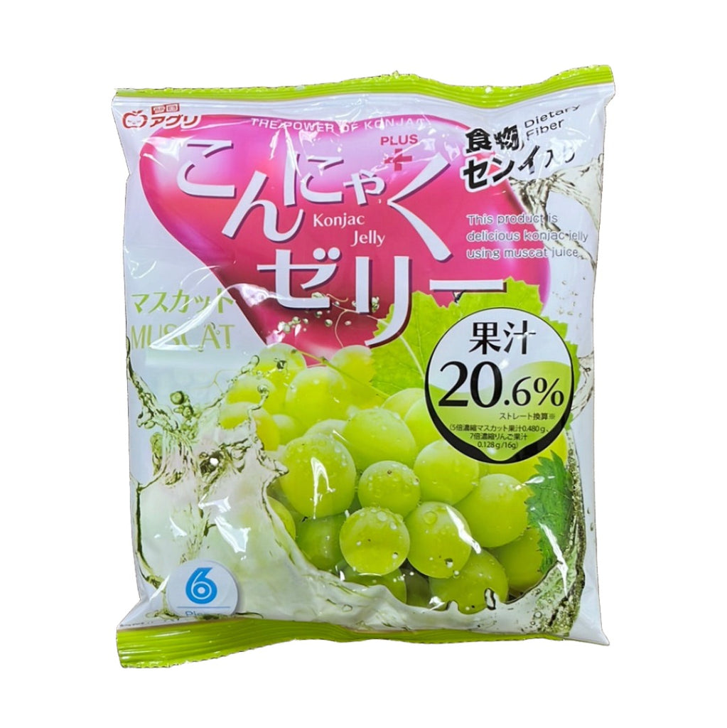 Konnyaku Jelly Muscat - Dive into the refreshing sweetness of our Konnyaku Jelly Muscat. Made with succulent muscat grapes and konnyaku jelly, each bite bursts with juicy flavor and delightful texture, perfect for a fruity indulgence anytime.
