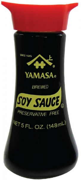 Yamasa Soy Sauce (5 oz) - Yamasa's classic soy sauce, renowned for its rich umami flavor and quality, perfect for seasoning a wide variety of dishes, marinades, and dipping sauces, adding depth and complexity to your culinary creations.