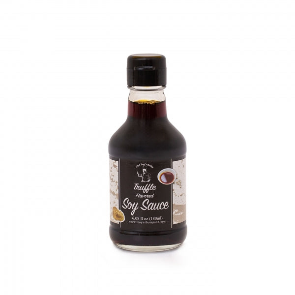 Chef Troy Truffle Flavored Soy Sauce - A gourmet soy sauce infused with the rich aroma of truffles, expertly crafted by Chef Troy for a luxurious and indulgent culinary experience, perfect for enhancing the flavor of your favorite dishes with a hint of earthy sophistication.