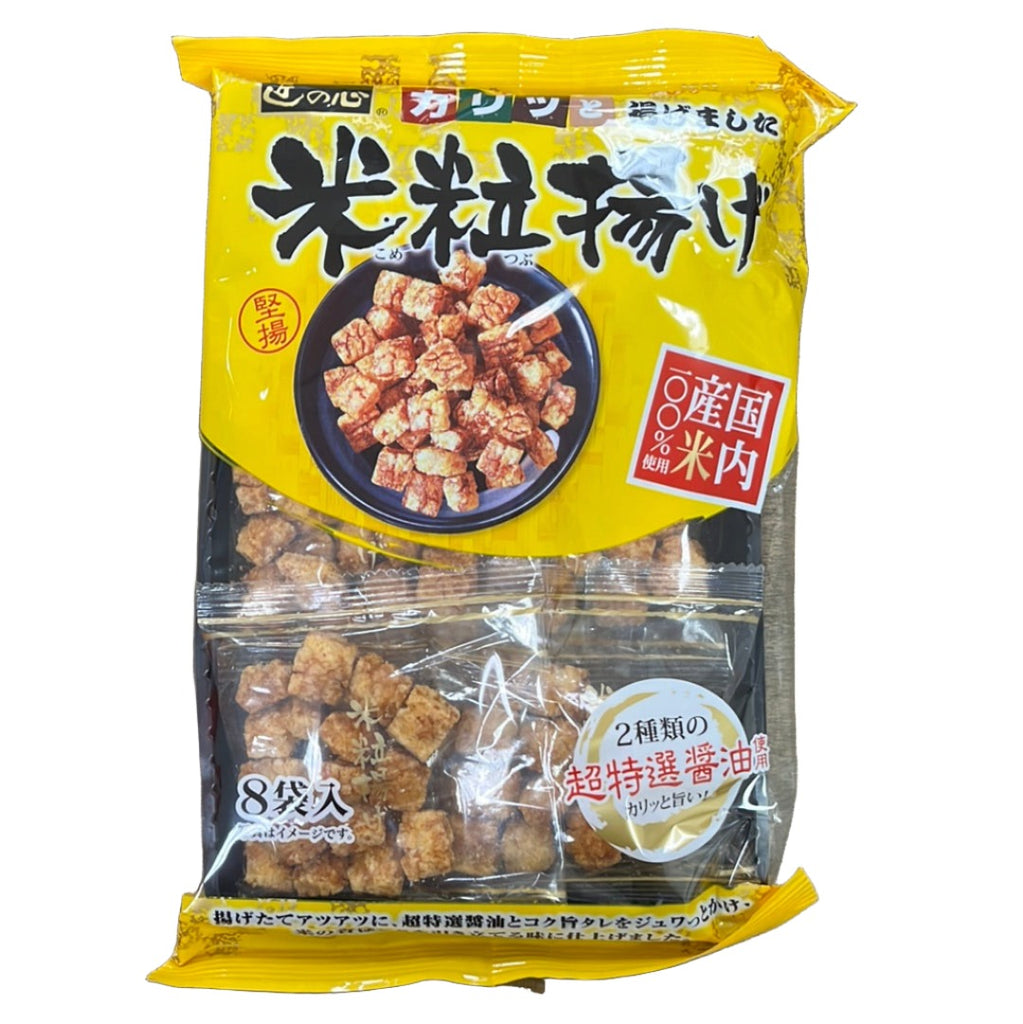 Maruhiko Kometsubu Age - Maruhiko's Kometsubu Age rice crackers, renowned for their hearty crunch and savory flavor, providing a satisfying snacking experience with each bite, perfect for enjoying as a delicious treat.