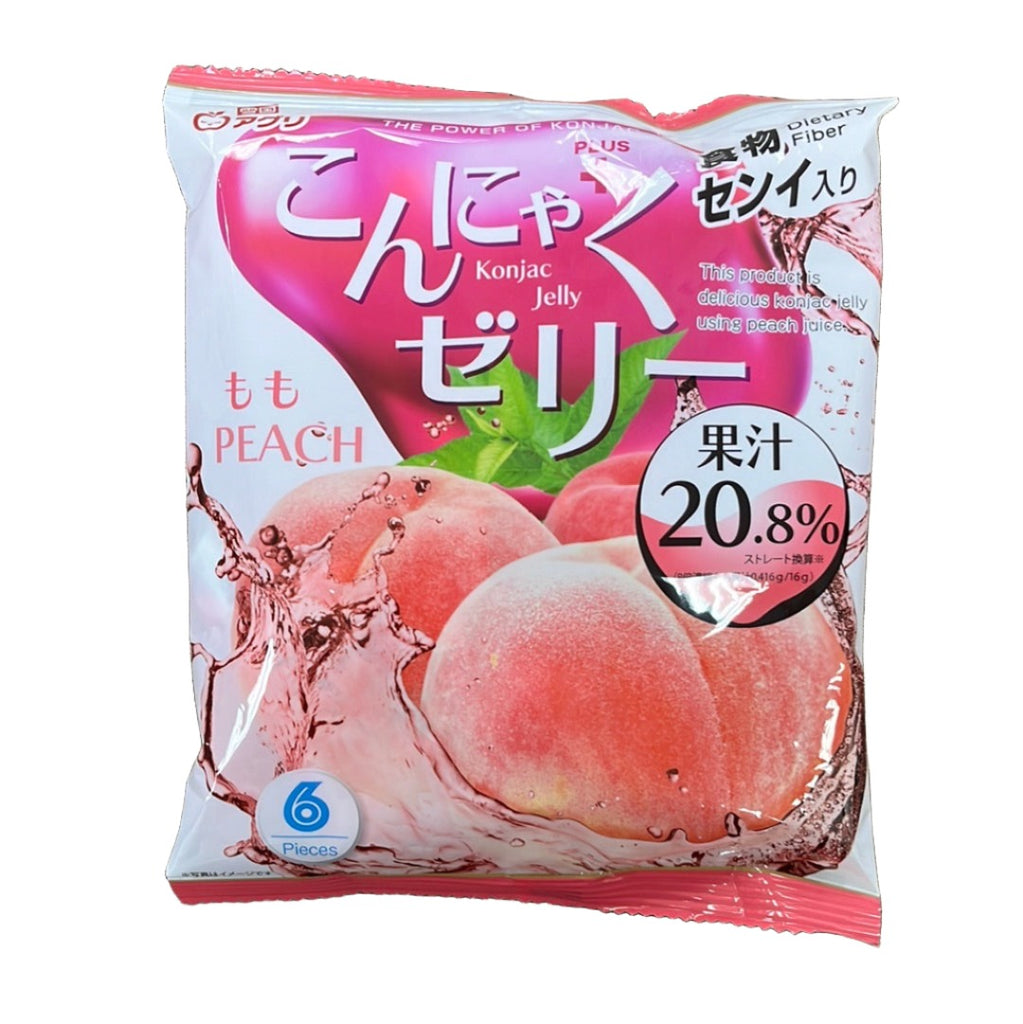 Konnyaku Jelly Peach - Delight in the juicy sweetness of our Konnyaku Jelly Peach. Made with luscious peaches and konnyaku jelly, each bite offers a refreshing burst of flavor and a satisfyingly chewy texture, perfect for a fruity indulgence.
