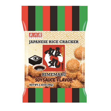 Amamoya Himemaru Shoyu - Amamoya's premium soy sauce-flavored rice crackers, offering a savory taste with a hint of sweetness, perfect for indulging in a traditional Japanese snack experience.