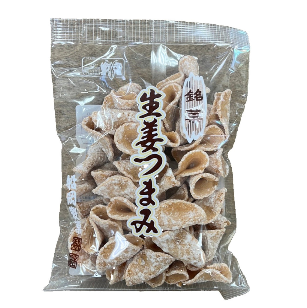 Funaoka Shoga Tsumami - Funaoka's ginger-flavored snack mix, featuring a delightful blend of crunchy rice crackers and savory nuts with a zesty ginger kick, perfect for enjoying as a satisfying snack.