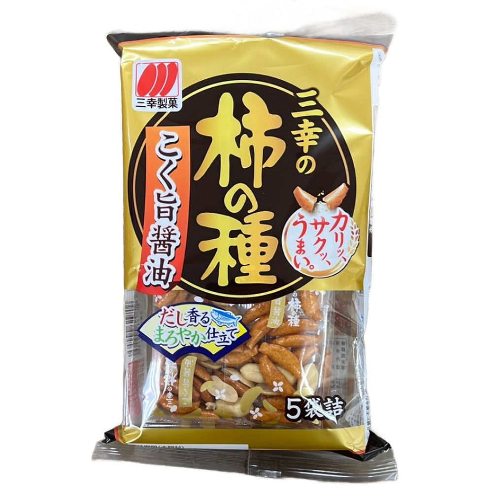 Sanko Kaki no Tane - A popular Japanese snack consisting of spicy rice crackers and roasted peanuts, offering a satisfyingly crunchy and flavorful snack experience.