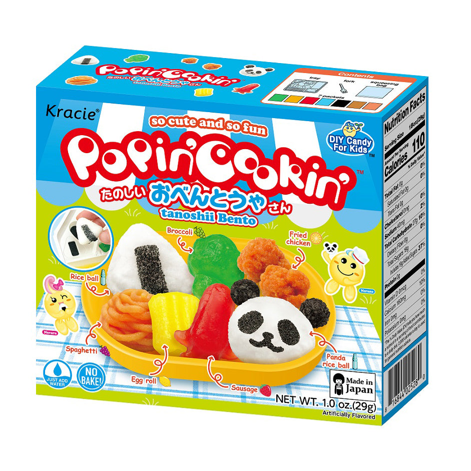 Kracie Popin Cookin Bento - Experience the joy of crafting your own miniature bento box with Kracie Popin Cookin Bento! This Do-It-Yourself candy kit lets you create a delightful assortment of candy sushi, rice balls, and other traditional Japanese dishes. Perfect for a fun and interactive culinary experience, unleash your creativity and enjoy the delicious sweetness of Popin Cookin Bento.