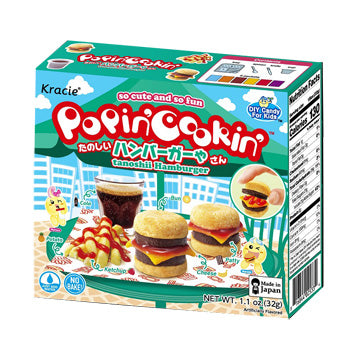 Kracie Popin Cookin Hamburger - Dive into the world of miniature culinary delights with Kracie Popin Cookin Hamburger! This Do-It-Yourself candy kit lets you create adorable and tasty hamburger-shaped treats from colorful candy ingredients. Perfect for unleashing your creativity and satisfying your sweet tooth, enjoy a fun and delicious culinary experience with Popin Cookin Hamburger.