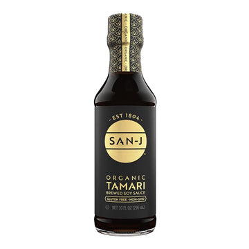 San-J Organic Tamari Soy Sauce - San-J's premium organic tamari soy sauce, crafted with traditional methods and organic ingredients, delivering a rich and savory flavor that enhances the taste of dishes while meeting organic standards, perfect for conscious consumers seeking quality and taste.