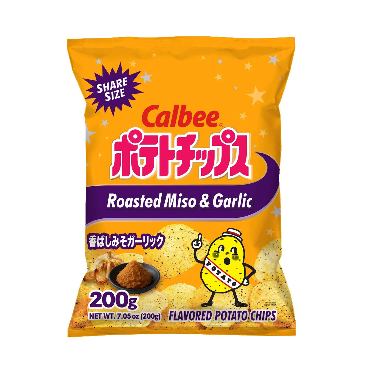 Calbee Roasted Miso And Garlic Potato Chips Share Size – Tomato