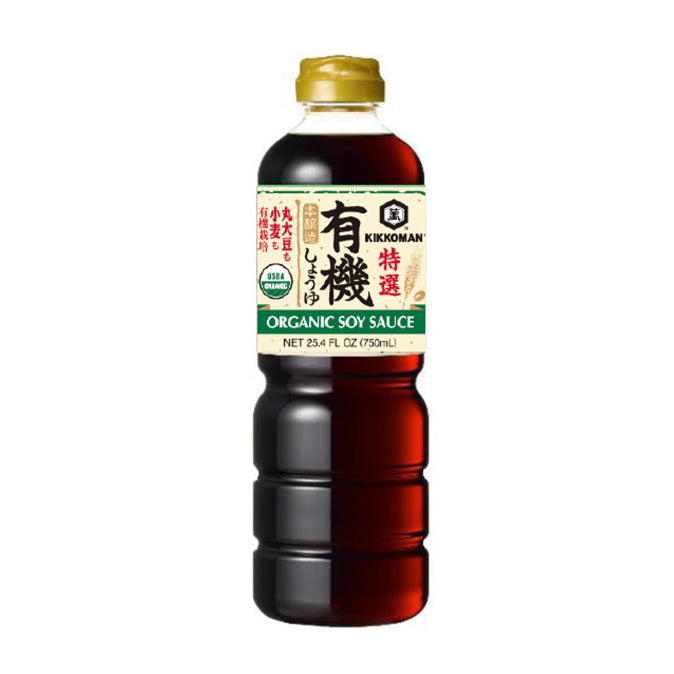 Kikkoman Organic Soy Sauce (25.40 oz) - Kikkoman's organic soy sauce, crafted with high-quality organic ingredients for a rich and authentic flavor, perfect for seasoning a wide variety of dishes while meeting organic standards, ideal for health-conscious consumers seeking quality and taste.