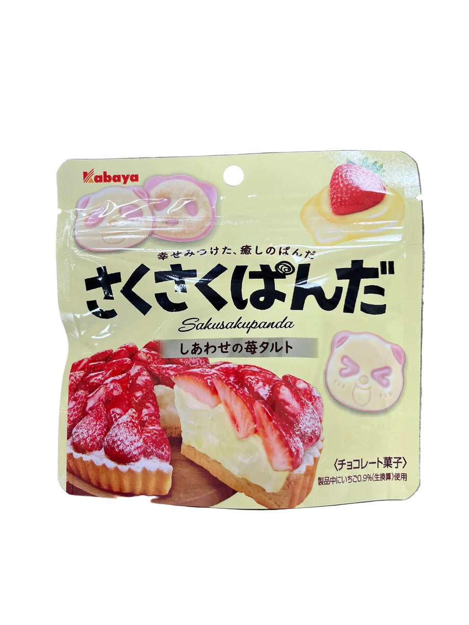 クマサカガイ Kabaya Saku Saku Panda Strawberry Tart Japan Snack – Tomato