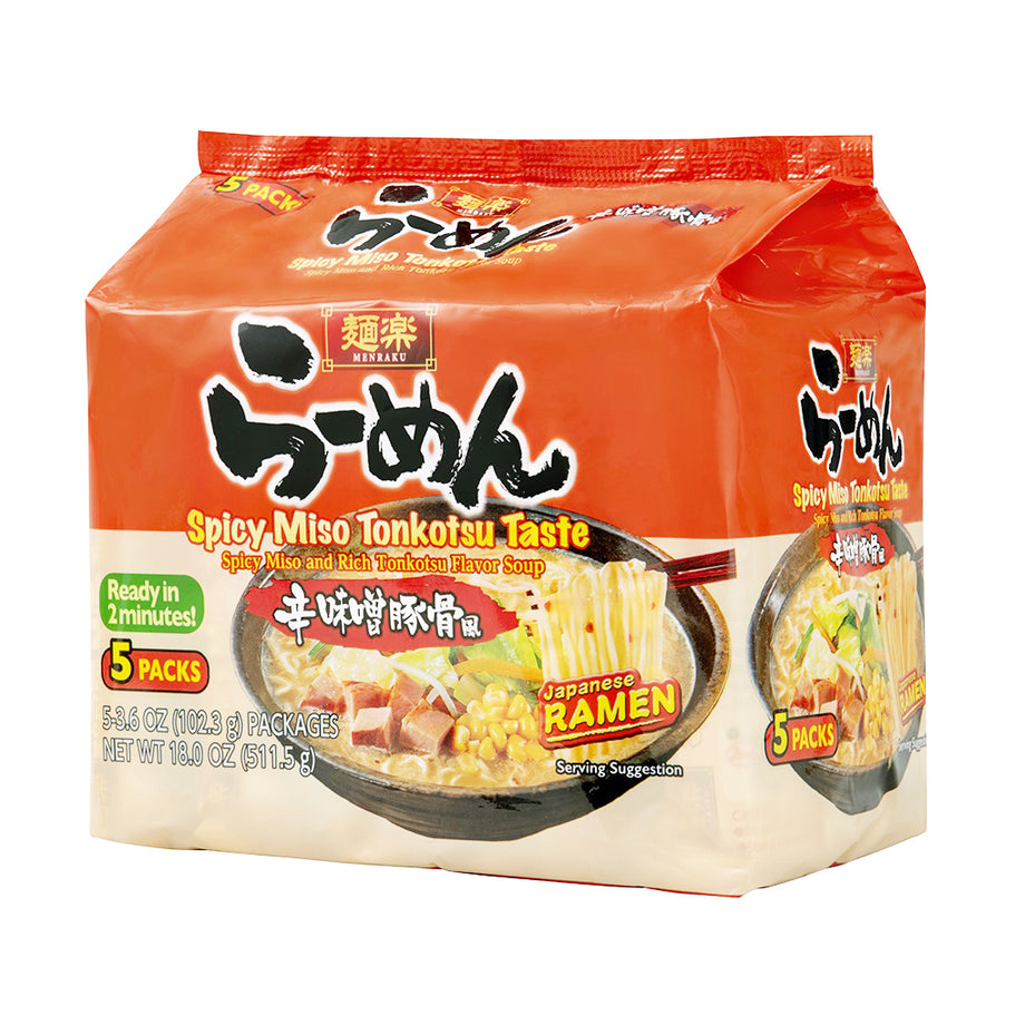HIKARI MENRAKU SPICY MISO TONKOTSU RAMEN 5P – Tomato Japanese Grocery