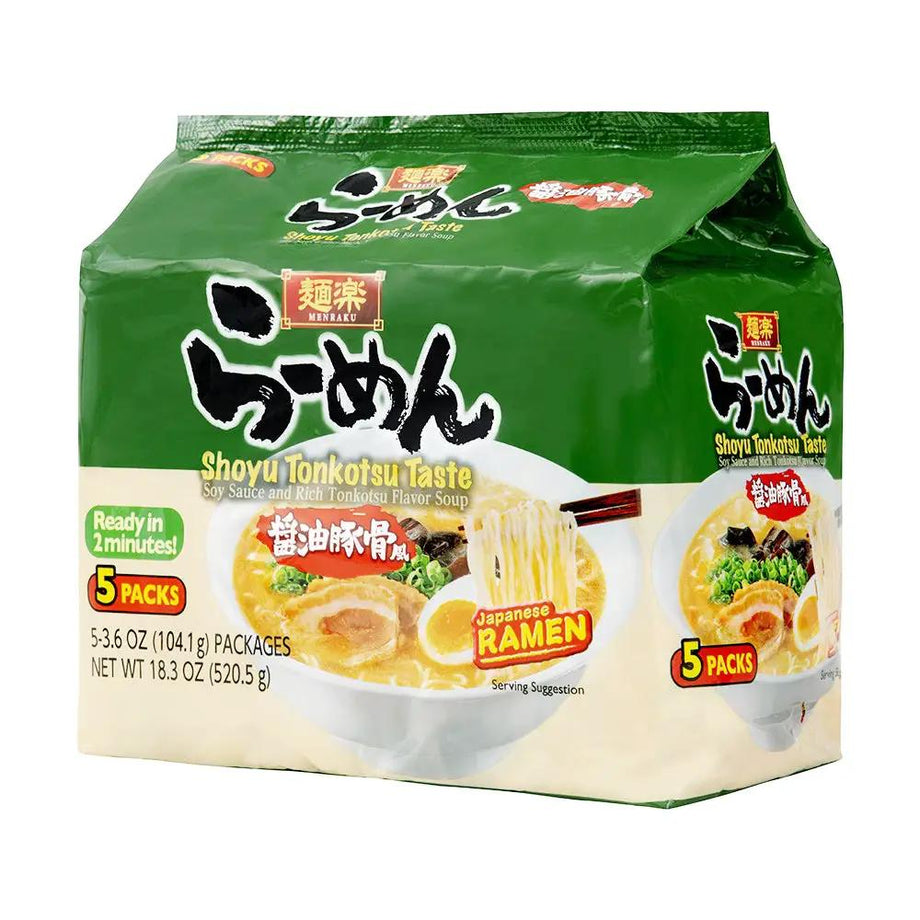 Hikari Menraku Shoyu Tonkotsu Ramen 5 Pack – Tomato Japanese Grocery